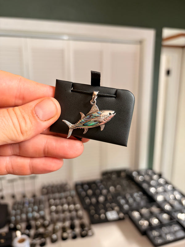 Tuna Pendant (Abalone), .925 sterling silver
