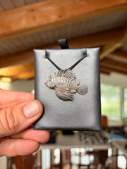 Lionfish Pendant with Rhodium Detail view 1