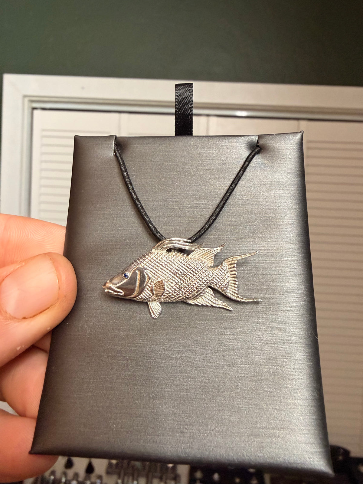 Hog Fish Pendant (small), .925 Sterling Silver