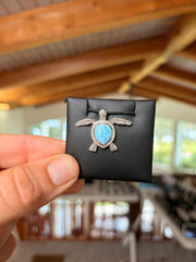 Sea Turtle Pendant Larimar view 1