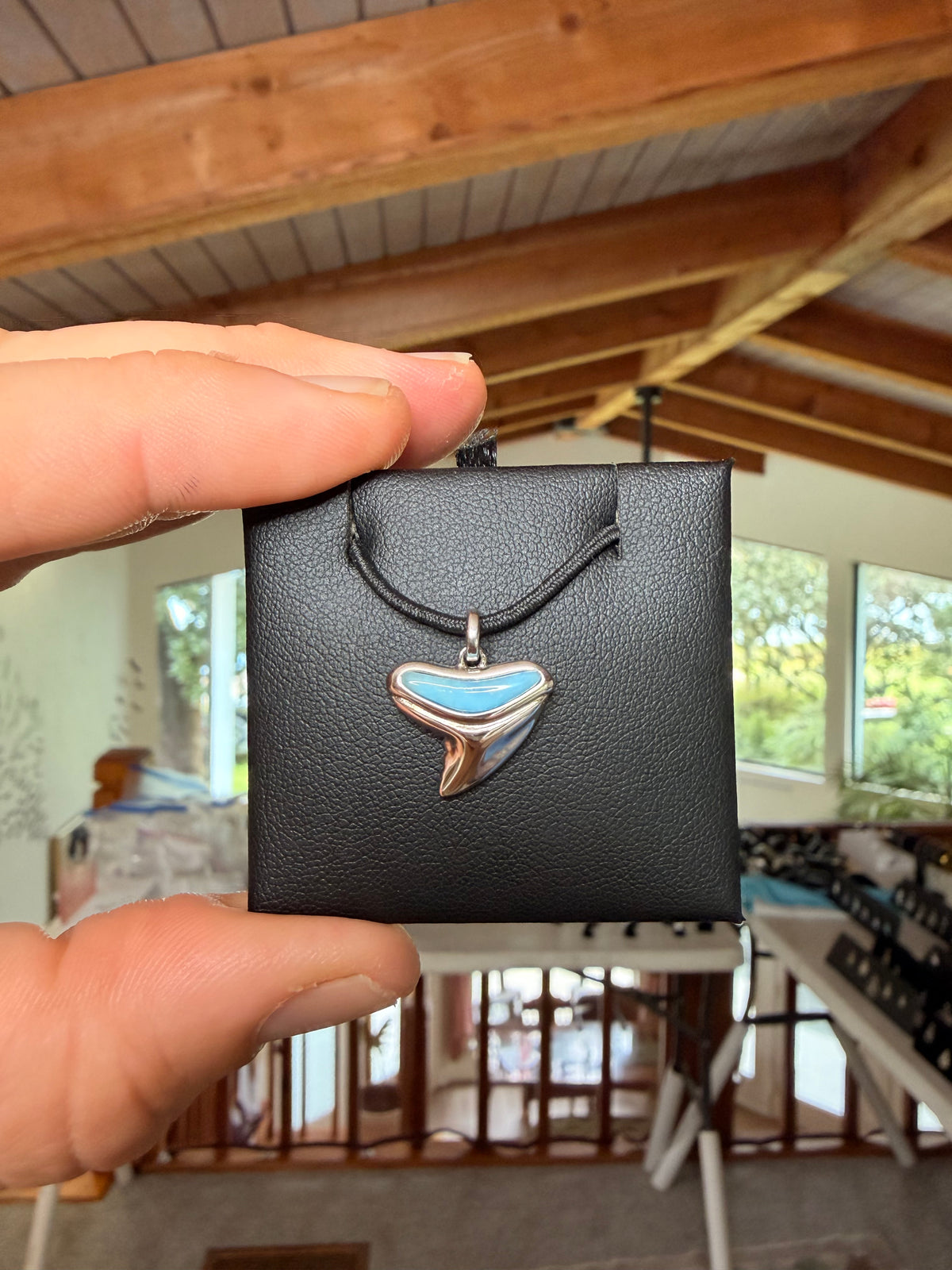 Shark Tooth Pendant (Larimar), 