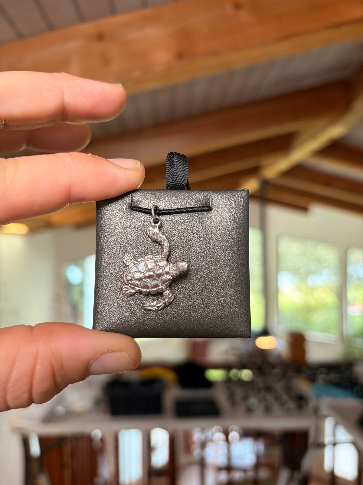 Sea Turtle Pendant (Loggerhead), Solid 14K Gold