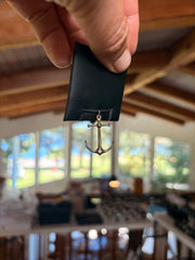Anchor Pendant (14K) (Rhodium Accents) view 2