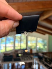 Peace Sign Pendant 14K view 2