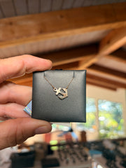 Anchor Pendant with Chain 14K view 1