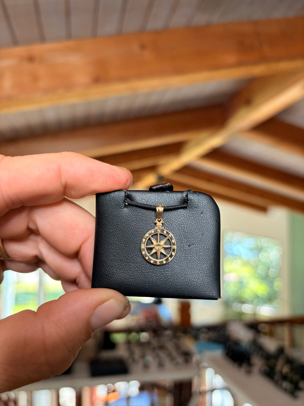 Compass Pendant 14K (Small), Solid 14K Gold