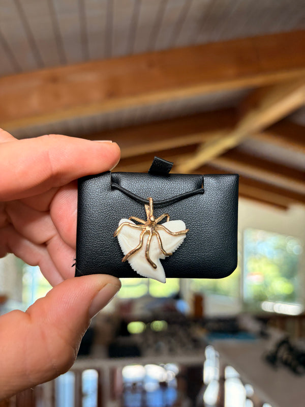 Octopus Shark Tooth Pendant 14K, 14K solid gold