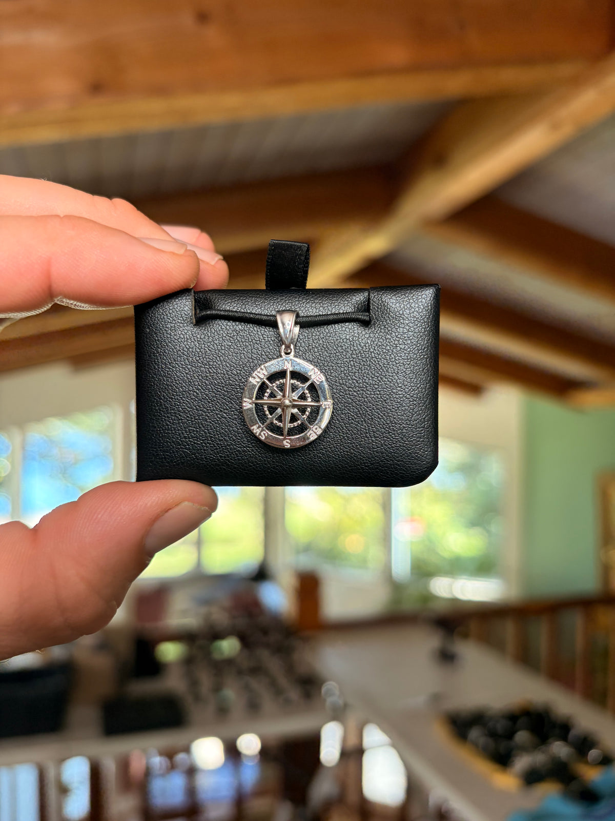 Compass Pendant (Medium), .925 Sterling Silver