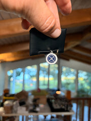 Compass Pendant (Medium) (Blue Enamel) view 2