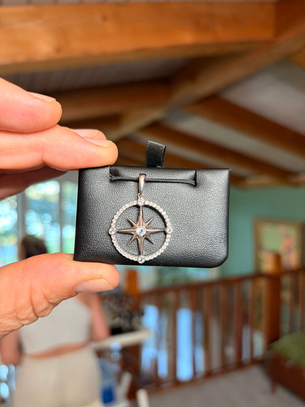 Compass Pendant (Topaz), .925 sterling silver