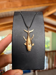 Tuna Pendant 14K (Tail Wrapped) view 1