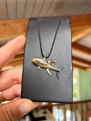 Tuna Pendant 14K (Rhodium Detail) view 1