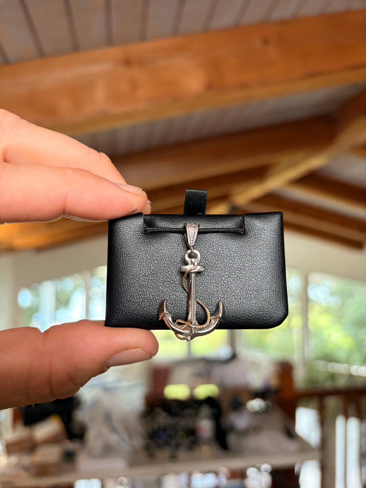 Anchor Pendant (Two Tone) (Fouled), Two-Tone 14K Gold / Sterling
