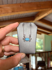 Crab Pendant (Larimar) (W/Chain) view 1