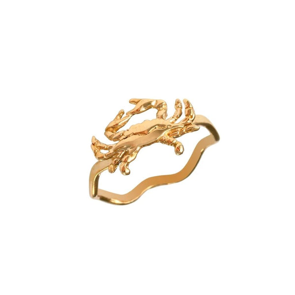Crab Ring, 14K solid gold