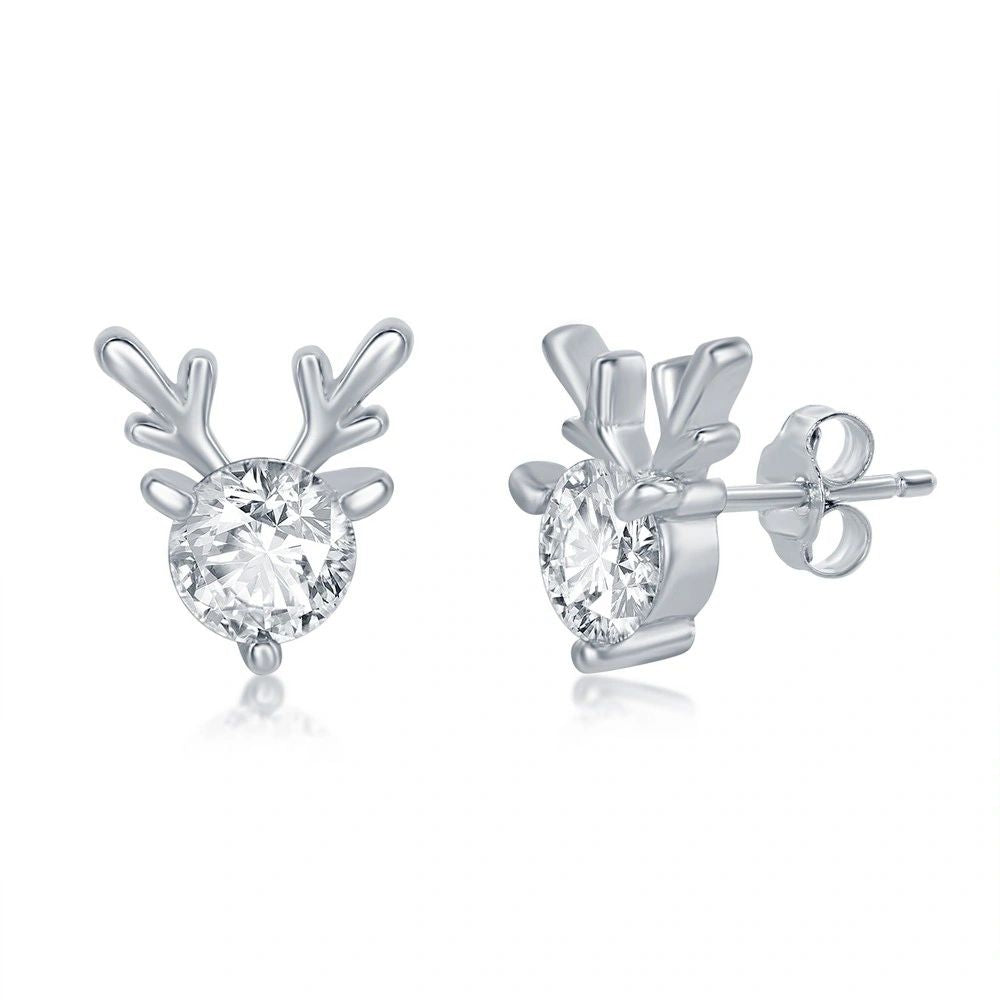 CZ Reindeer studs, 
