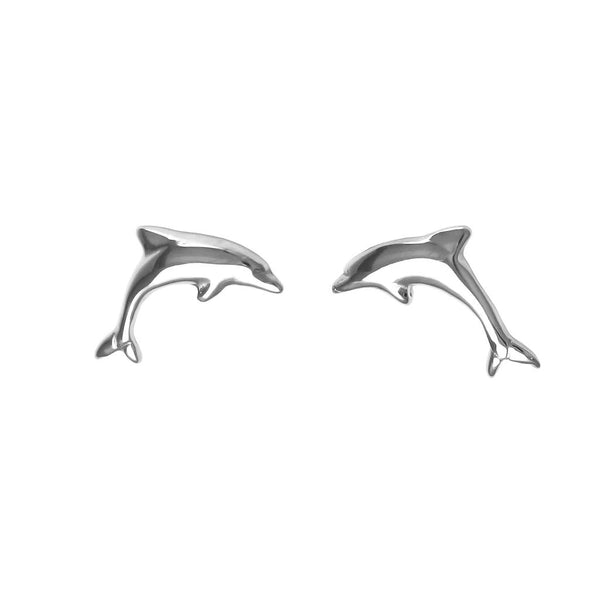 Dolphin Dainty Post Earrings SS, .925 sterling silver