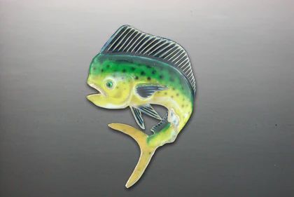 Enamel Mahi, Solid 14K Gold