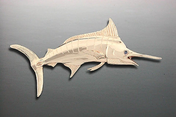 Grandeur Blue Marlin Pendant, 14K solid gold