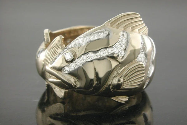 Grouper Ring, 14K solid gold