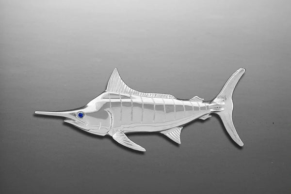 Large Marlin Pendant, .925 sterling silver
