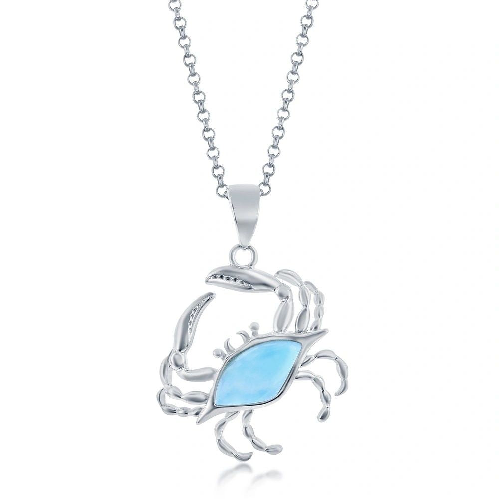 Larimar Crab Pendant, 