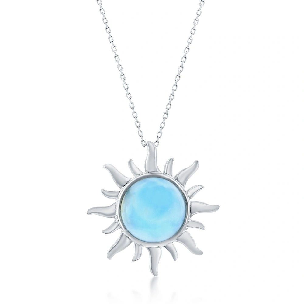 Larimar Sun Pendant, 