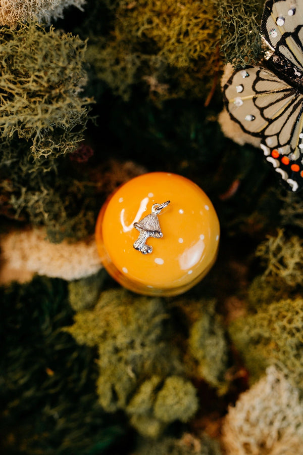 Mushroom Pendant, .925 sterling silver