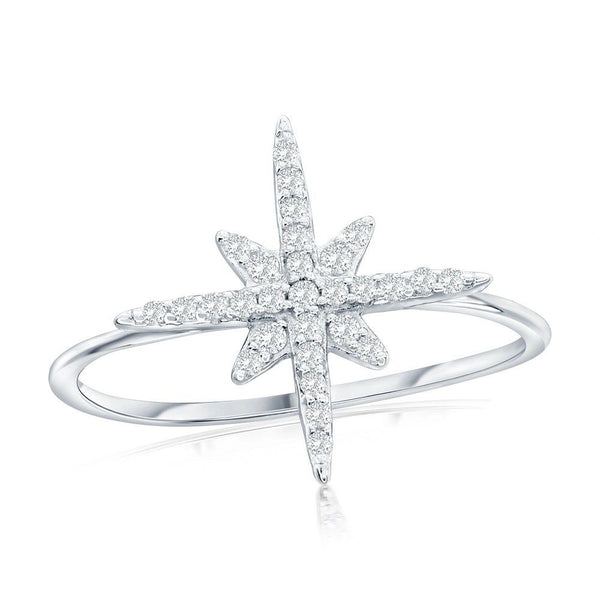 North Star ring, .925 sterling silver
