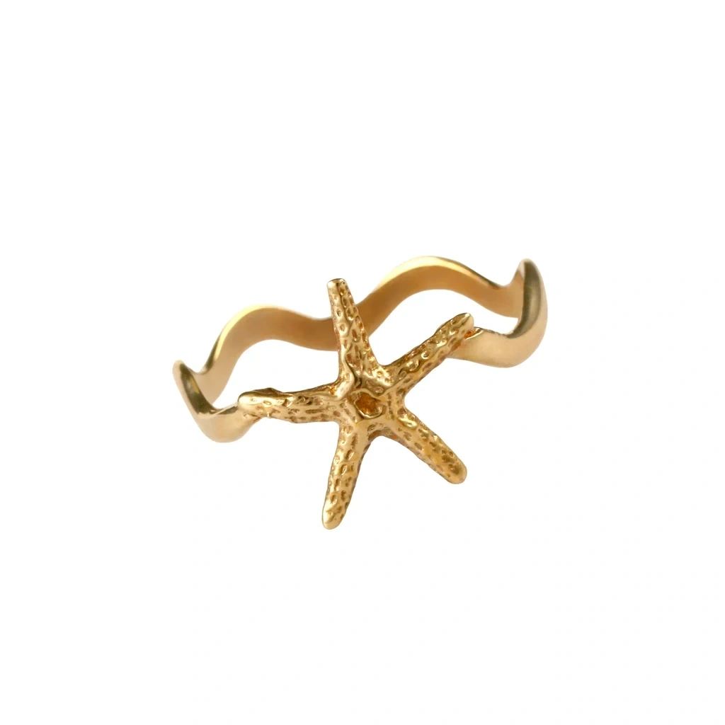 Starfish Ring, Solid 14K Gold
