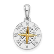 Compass Pendant (Small) (Two Tone) view 1